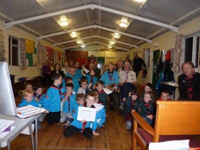 Gathering of Beavers in Scout Hall
