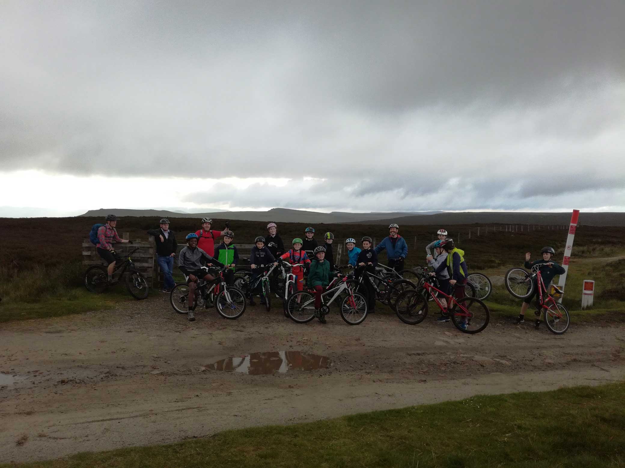 Group image on bike ride trip